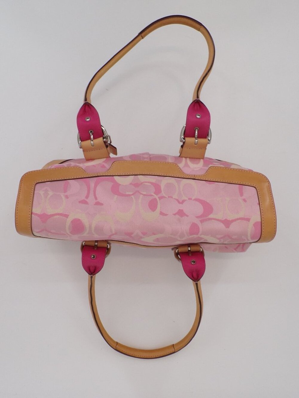 Coach Optic Pink Signature Flap Satchel (Style 6722) Vintage Y2K. - Picture 7 of 11